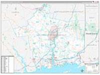 Southeastern Connecticut, Ct Carrier Route Wall Map